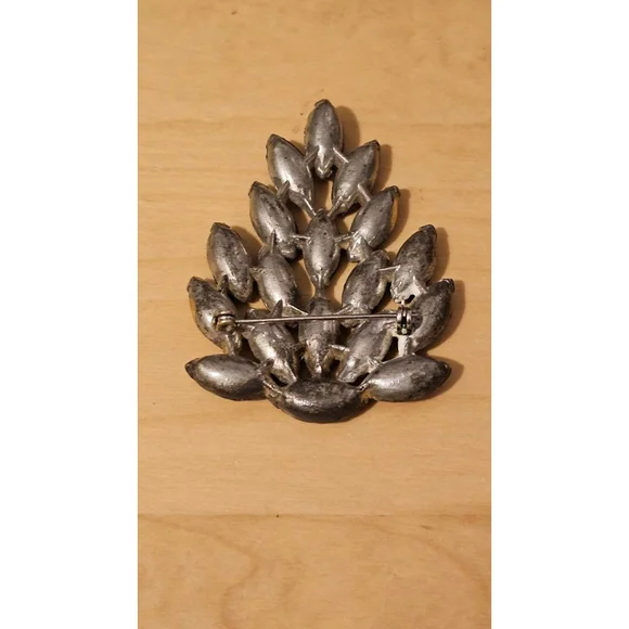 Vintage unsigned royal blue navette brooch - Picture 7 of 9